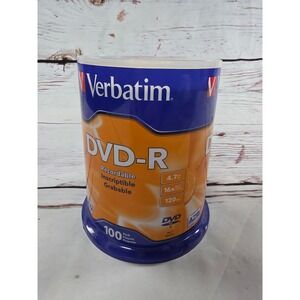 Verbatim DVD-R 4.7GB 16x Recordable Media 100 Pack Spindle 95102